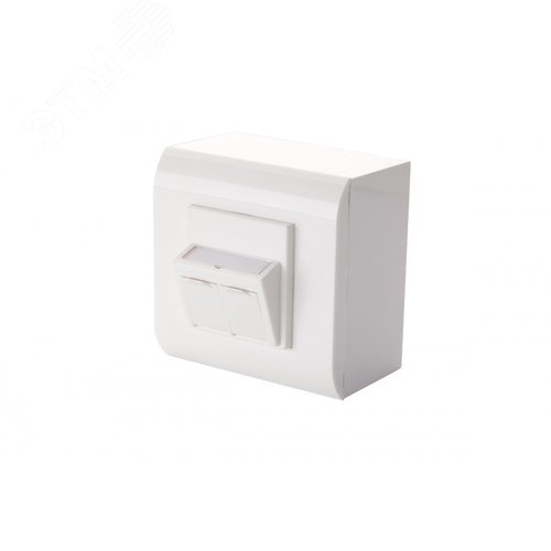 Адаптер 45 x 45 мм для 2 модулей Keystone, угловой, белый 2