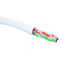 Кабель кат. 6, U/UTP, 4 пары, 23 AWG, LSZH нг(A)-HFLTx, внутренней прокладки, желтый, коробка 305 м, Китай | 19C-U6-22YL-B305 | Eurolan - Eurolan