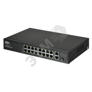 Коммутатор 18 портов (16 PoE)  240 Вт 1NS16F-3H