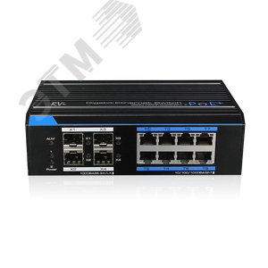 Коммутатор   МАС 8К 12 портов (8 PoE) 270 Вт  (-40…75) (RVi-2NSIM08G-4S) - RVi