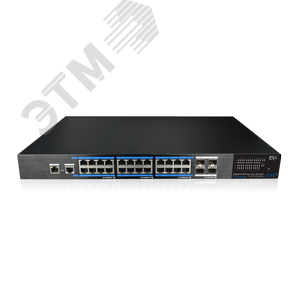 Коммутатор   МАС 16К 28 портов (24 PoE) 390 Вт (-10…50) (RVi-2NSM24G-4S) - RVi