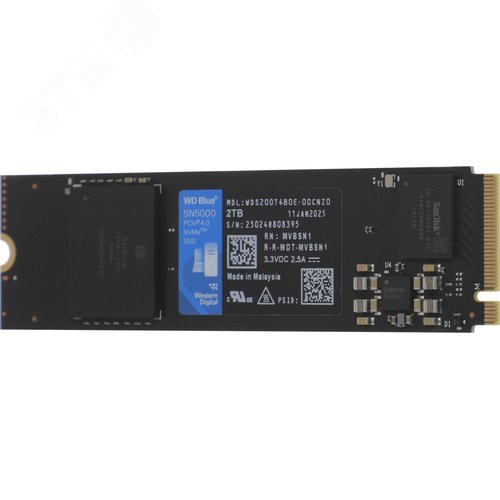 Накопитель SSD М.2 2280 2ТБ Blue, PCIe 4.0 x4, NVMe 1.4, 3D TLC NAND, до 5000/4300 МБ/с - фото 3