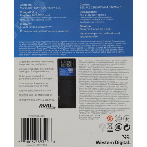 Накопитель SSD М.2 2280 2ТБ Blue, PCIe 4.0 x4, NVMe 1.4, 3D TLC NAND, до 5000/4300 МБ/с - фото 6