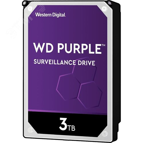 Жесткий диск 3Tb Purple 3.5‘‘, SATAIII, 5400 об/мин, 64 МБ (WD30PURZ) - Western Digital