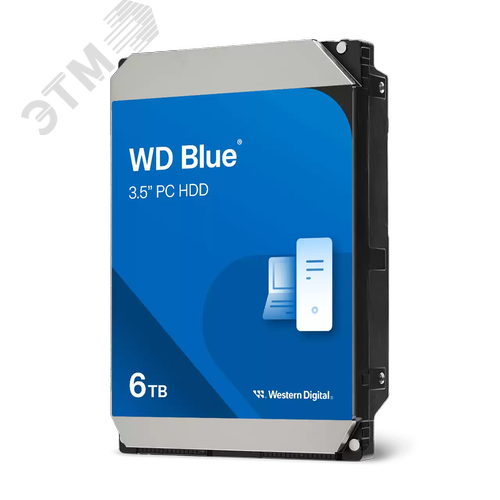 Жесткий диск 6Tb Blue 3.5‘‘, SATAIII, 5400 об/мин, 256 МБ (WD60EZAZ) - Western Digital