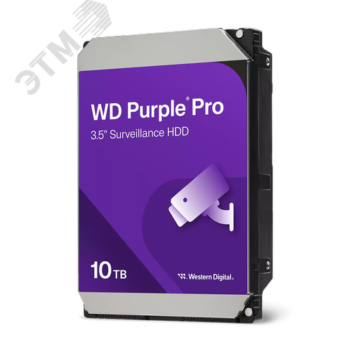Жесткий диск 10TB Purple Pro 3.5'', SATAIII, 7200 об/мин, 512 МБ - Western Digital 3L