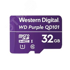 Карта памяти 32GB MicroSDXC Purple, Class 10, UHS-I U1 (WDD032G1P0C) - Western Digital