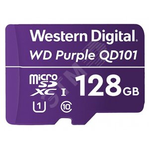 Карта памяти 128GB MicroSDXC Purple, Class 10, UHS-I U1 (WDD128G1P0C) - Western Digital