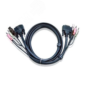 Кабель KVM DVI-D, USB, аудио, 3 метра - Aten