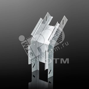ЛУНГо500х50-135 S=1мм лоток угловой вертик. поворот вниз облегчен. глухой полимер. (EI-21.09.30.028) - ASD-Electric