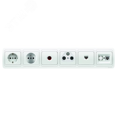 Mimoza бел/бел розетка CAT5e + гнездо - фото 2