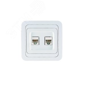 Mimoza Розетка CAT5e + CAT5e белая - Makel
