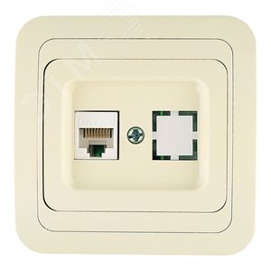 Mimoza Розетка компьютерная CAT5e + гнездо бежевая - Makel