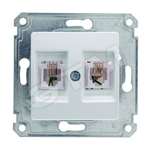 Lillium Розетка двойная компьютерная CAT5e (механизм) белая - Makel