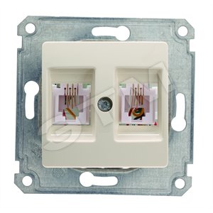 Lillium крем. механизм розетки CAT5е + CAT5е (30010036) - Makel
