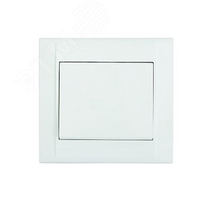 Выключатель одноклавишный, проходной, белый
