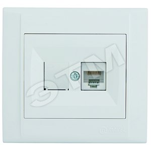 Defne Розетка компьютерная CAT5e + гнездо белая - Makel