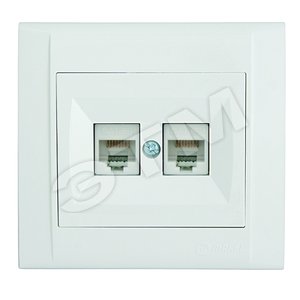 Defne бел  розетка CAT5e + CAT5e (42001036) - Makel