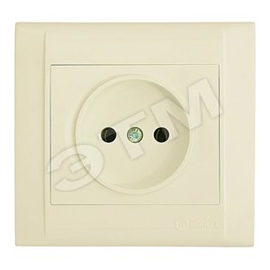 Defne Розетка без заземления (керамика) бежевая