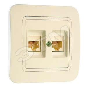 Lillium крем/крем розетка CAT5e + CAT5e - Makel