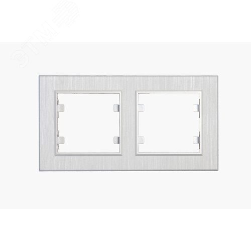 Рамка двухпостовая горизонтальная KAREA LINE STAR жемчужный - Makel, артикул 86100702