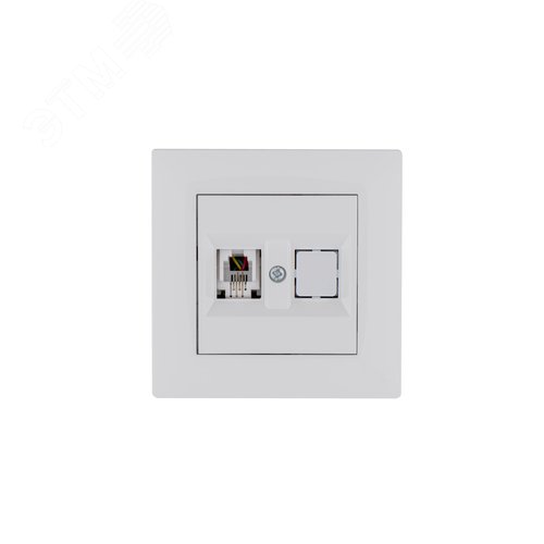 Розетка компьютерная CAT5+гнездо KAREA RIZZ белый - Makel