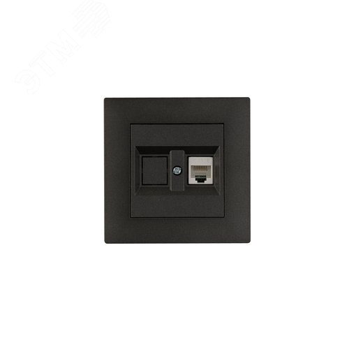 Розетка компьютерная CAT5+гнездо KAREA RIZZ STAR дымчатый - Makel