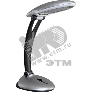 Светильник KT431 настольный 220В24Вт КЛЛ Gx10q с ионизатором (серебро) (KT431 с ионизат,серебр) - Ультра ЛАЙТ