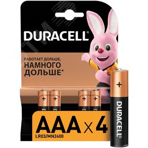 Элемент питания LR03-4BL BASIC NEW - Duracell