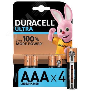 Батарейки Duracell LR03-4BL Ultra | Б0038762 | Duracell - Duracell