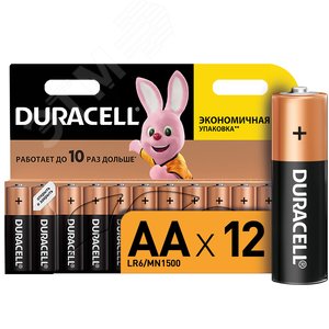 Элемент питания LR6-12BL BASIC NEW (12/144/19584) - Duracell