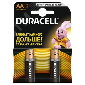 Элемент питания Duracell LR6-2BL BASIC | Б0014044 | Duracell