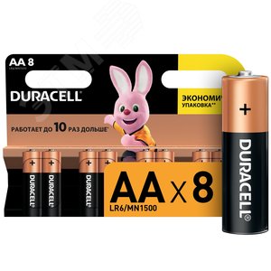Элемент питания LR6-8BL BASIC (8/96/18240) - Duracell