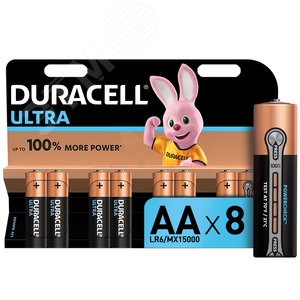 Элем. Пит. Duracell LR6-8BL Ultra Power (8/96/18240) - Duracell