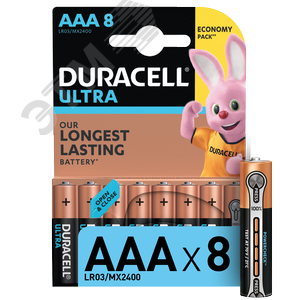 Батарейки Duracell LR03-8BL Ultra | Б0038765 | Duracell - Duracell