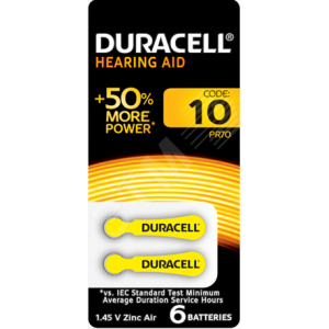 Элемент питания ZA10-6BL (60/600/54000) - Duracell