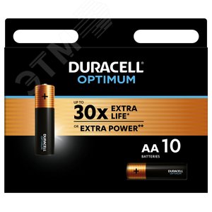 Элемент питания АА алкалиновые 1,5v 10 шт. LR6-10BL 5014071 Optimum Duracell (Б0056026) - Duracell