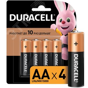 Элемент питания LR6 AA-4BL BASIC NEW Duracell - Duracell