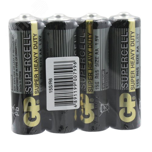 Батарейка солевая Super &amp; Greencell &amp; PowerPlus -4 шт. в пленке - фото 2