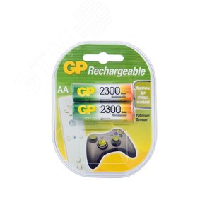 Аккумулятор перезаряжаемый GP 230AAHC AA, емкость 2200 мАч - 2 шт. в клемшеле - артикул 8470