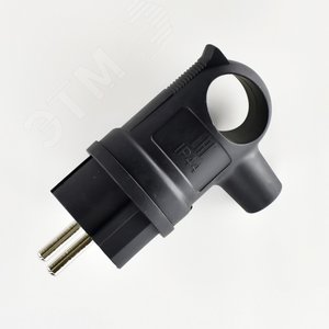 Вилка с ручкой 2P+PE 1х16 А 240 В каучук - Lezard