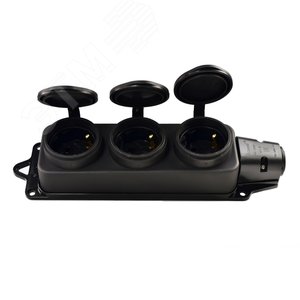 Розетка наружной установки 3х2Р+РЕ 1х16А 220v каучук - Lezard