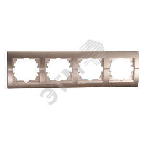 DERIY Рамка 4-ая горизонтальная светло-коричневая металлик