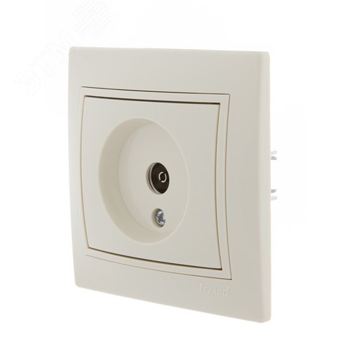 MIRA Розетка телевизионная TV проходная бежевая с вставкой 2