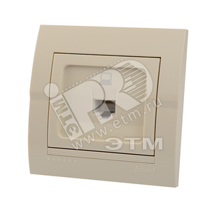 DERIY Розетка RJ45 крем - Lezard