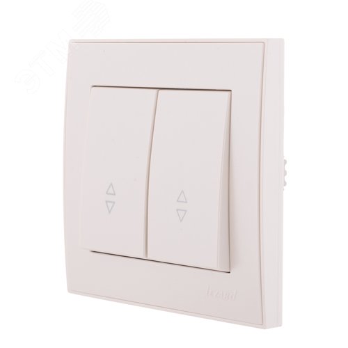 Выключатель RAIN проходной 2-ой жемчужно-белый перламутр 2
