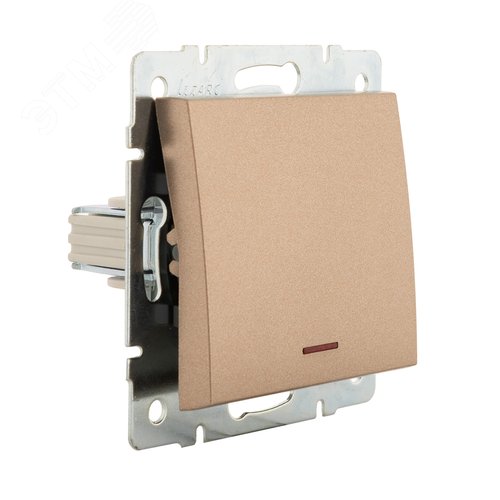 Выключатель RAIN с подсветкой бронза матовая механизм 2