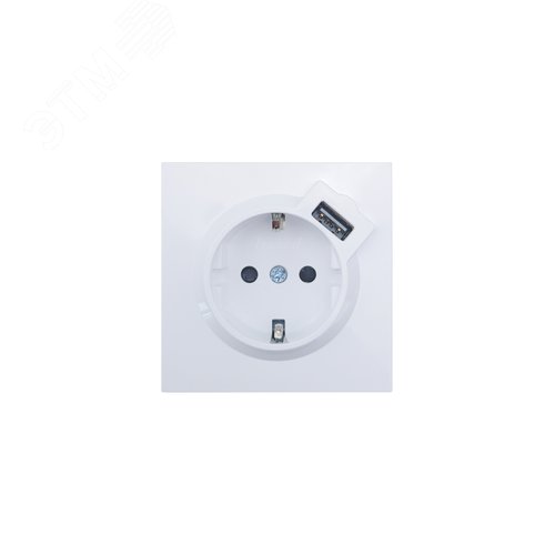 ZIMA Розетка с заземлением (16 А) + USB ,механизм, белая Lezard 704-0288-181 - Lezard