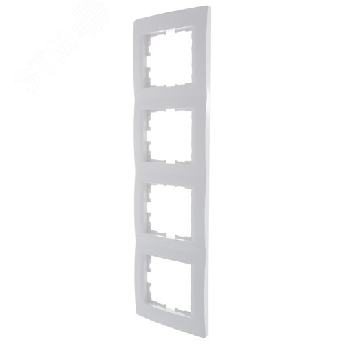 KARINA Рамка 4-ая вертикальная б/вст белая (10шт/120шт) 2