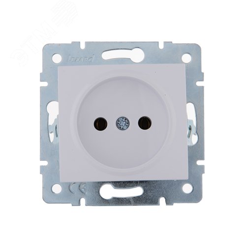 KARINA Розетка б/з керамика белая (10шт/120шт) 2